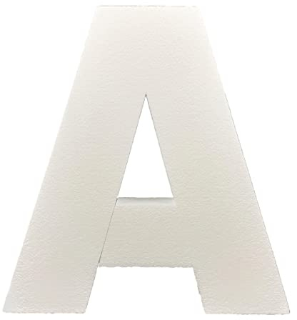 Decoporex Buchstabe A, 40 cm hoch, 5 cm dick aus expandiertem Polystyrol – Perfekt für Hochzeiten, Geburtstage, Events und Bastelprojekte