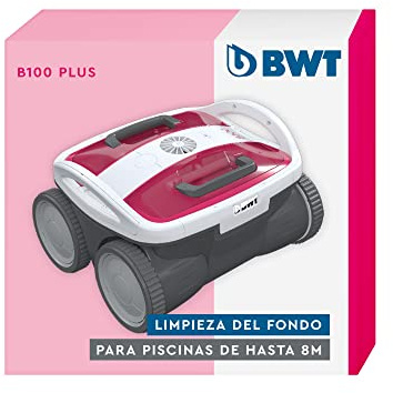 BWT Poolroboter B100 Plus | Bodenreinigung von Pools bis 8 m | Poolsauger Akku für schnelles Reinigungsergebnis | Reinigungszeit von 1,5h | geeignet für Edelstahl-, Beton-, PVC-Folie, Fliesen-Pools