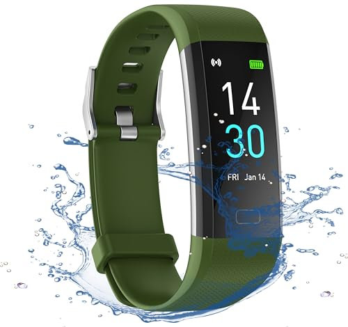 Septoui Fitness-Tracker Pulsuhr Blutdruck SpO2 Fitnessuhr IP68 Wasserdicht, 16 Sportmodi Schrittzähler Kalorienzähler Schlafmonitor Aktivitätstracker Damen Herren Smartwatch fur Android iOS