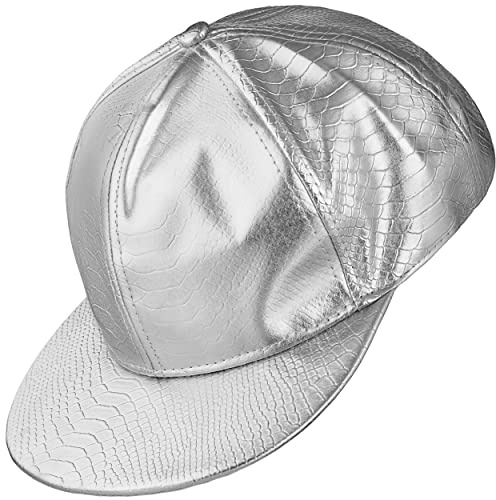 BALINCO cap Uomo, Argento, Uomo, Donna, Cappellino da Baseball con Snapback, Hip Hop Outfit, Carnevale, Fancy Dress, Festival, Motto Party (Argento)