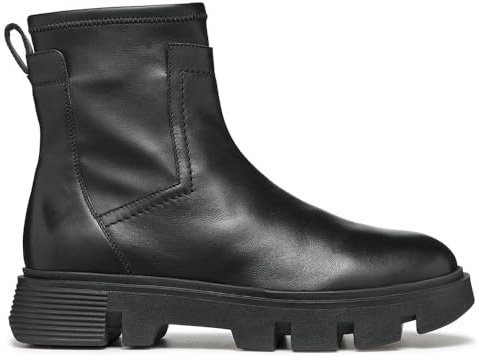 Geox Stivali da donna D Vilde alla caviglia, Nero, 37 EU