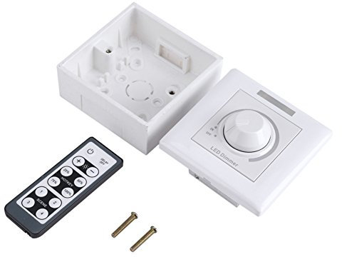 OKJHFD Interruttore Dimmer Luce LED, Controllo Luminosità 200W con Telecomando IR Regolabile per Illuminazione Domestica(220V)