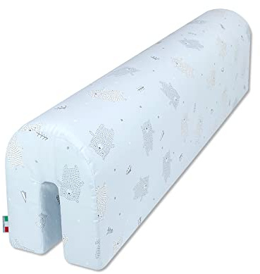Babysanity Paracolpi Lettino Neonato Cuscino Riduttore Lettino Protezione Letto (70 Cm, Orsetto Azzurro)