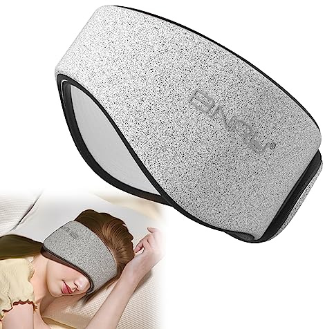 Sovmask, ögonmask med justerbart pannband, för män och kvinnor, stor sovmask och ögonbindväv, för nattsömn, resor och tupplur en storlek, grå