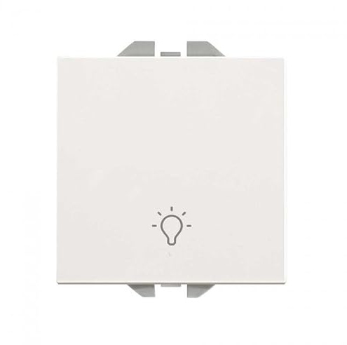 SIMON 270 | Pulsador con grabado luz 10A blanco 20000151-090