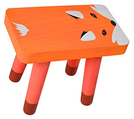 CAXUSD Cartoon Tritthocker Holz Jungen Und Mädchen Hocker Nicht Home Fußhocker Muster Jungen Und Mädchen Niedriger Stuhl