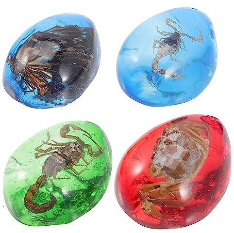 PLAFOPE 4stücke Insekten Proben Diy Bernstein Probenanhänger Harz Anhänger Harzbernstein Bastelmaterial Zufälliger Stil