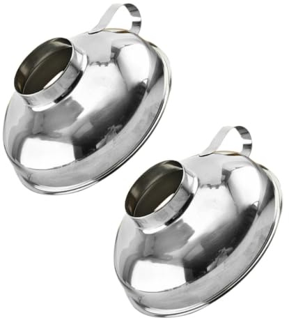 Garneck Entonnoir la Cuisine en Acier Inoxydable 2 Pièces pour Transfert Propre de Liquides, Large Ouverture, Portable, Cuisine Domestique