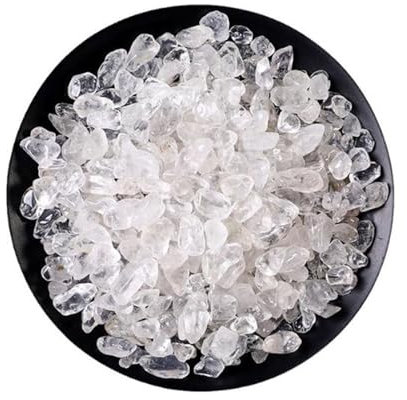 XYUERU Gravier de Cristal Blanc, Pierres décoratives de rivière, décoration d'aquarium, décor botanique for l'artisanat, Remplissage de vases, Aquarium, décoration végétale(3-5mm)