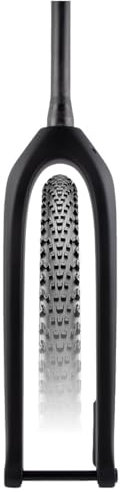 HZXQCVB 27.5/29IN Axe Traversant Fourche Rigide pour Vélo Fibre De Carbone Fourche VTT Tige Conique 1-1/2'' Frein À Disque Fourche Avant pour Vélo(Matte Black,29in)
