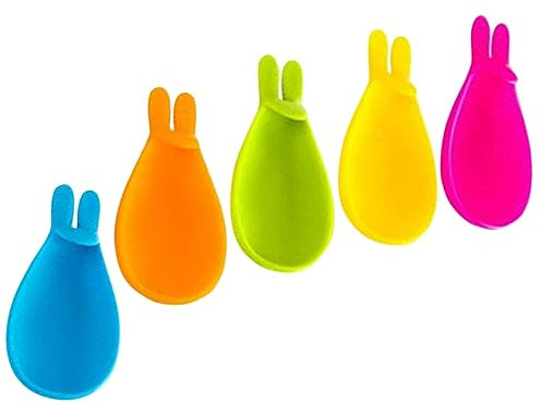 Rabbit Shaped Tea Bag Hanger 5pcs Silicone Tea Accessories