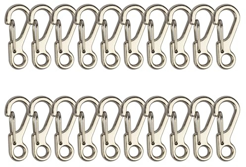 Temlum 2,5 cm Mini Karabiner Set, Karabinerhaken Clip | Karabiner Klein Schlüsselanhänger Haken für Camping, Reisen, Wandern