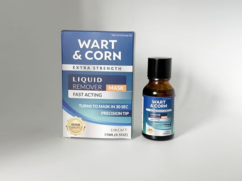 uikeaft Fast-Acting Wart Remover for Feet: Salicylic Acid Wart Remover Treatment - Maximum Strength Liquid for Plantar Wart Corn Removal Men and Women