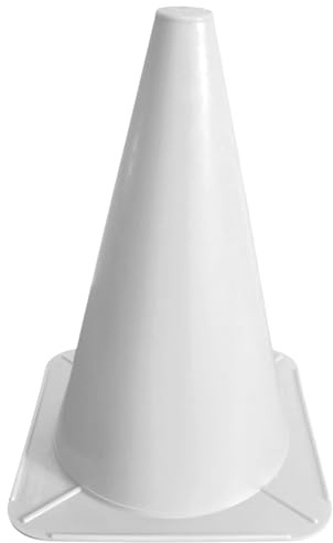 cyclingcolors 1x Kunststoff Trainingshütchen Agility-Fußballkegel 24cm Indoor Outdoor Festveranstaltungen Feldmarkierung Agility-Hüte für Fußball Skaten Fußball Basketball, weiß