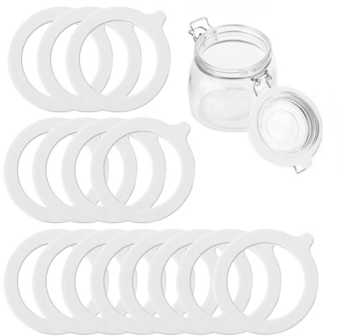 HABNI 15 Piezas Juntas De Repuesto De Silicona,Juntas De Goma Para Conservas,Juntas De Silicona A Prueba De Fugas,Anillo De Sellado,Anillos Herméticos Para Tarros De Masón