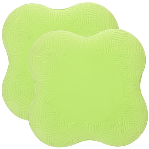 ORFOFE Lot de 2 Coussins de Yoga à Genoux Antidérapants en Tpe Confortable Tapis de Genoux Épais et Souple Protège-Genoux et Coudières pour Fitness Exercices au Sol et Yoga