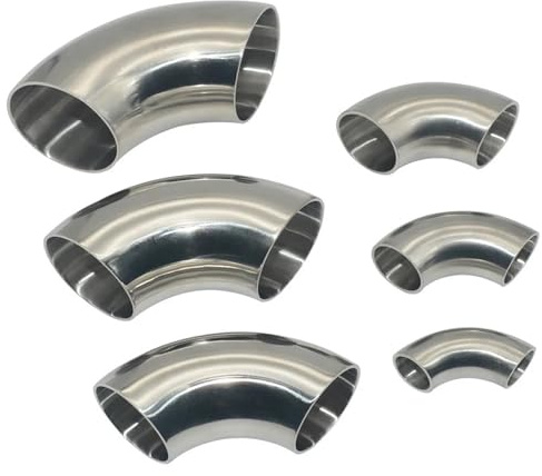 Stumpfschweiß-90-Grad-Kniestück, Rohrbogen, Edelstahl 304, 1 Stück(38 mm)