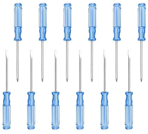 SANTUO 12-Piece Mini Screwdriver Set, Tiny Phillips & Flathead Screwdrivers for Electronics Repair Small Appliances Watch Eyeglasses Toy