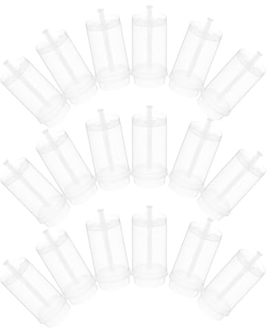 SUPVOX Moldes para Tartas Redondos 30 Piezas, Tubos para Pastel de Empuje de Plástico Pp Resistente, Soportes Reutilizables para Repostería Diy, Aptos para Pasteles, Gelatinas y Helados