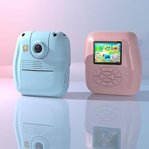 Macchina fotografica istantanea per bambini con carta 32G senza inchiostro divertente fotografia creativa regalo per ragazzi ragazze festa di compleanno blu o rosa