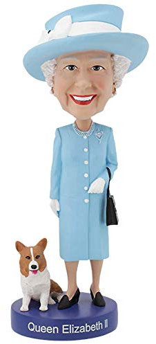 Royal Bobbles - Wackelkopffigur Queen Elizabeth II. - mit ihrem Corgi