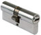 Amig - Cilindro de seguridad - Cerradura para puertas - Bombín de doble embrague -Leva larga - Incluye 3 llaves - Plateado - Medidas: 65 (30-35 mm)