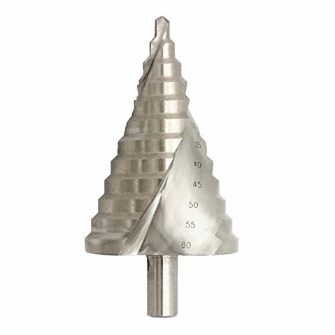 LEXPON Profi Stufenbohrer Spiralnut HSS Kegelbohrer HSS-Stufenbohrer Schälbohrer mit Box Konusbohrer Metallbohrer Blechbohrer 6-60mm