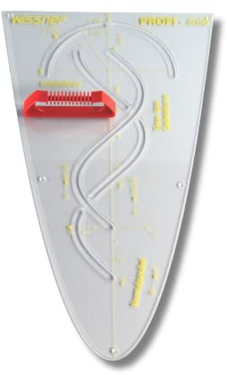 WISSNER® RE-Plastic Profi Parabelschablone (50cm) – Schulbedarf