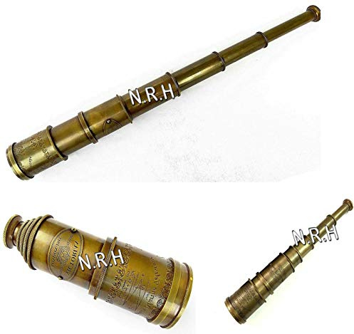 Viktorianisches Marine-altes antikes Teleskop, 45,7 cm, Maritimes, nautisches Messing-Teleskop