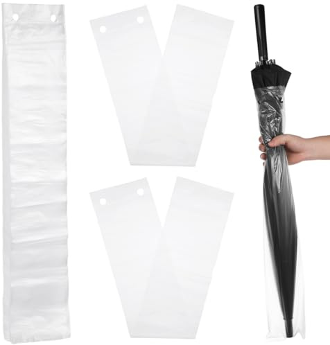 DOITOOL 100 Pcs Disposable Umbrella Bags Wet Umbrella Protectors Covers Transparent Thin Films Sleeves Keep Church or Lobby Floors Dry