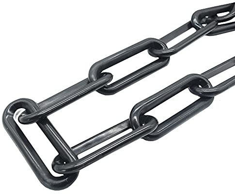 4,80m Regenablaufkette 10mm Kunststoff Regenkette Schwarz Ablaufkette Tropfkette Wasserkette