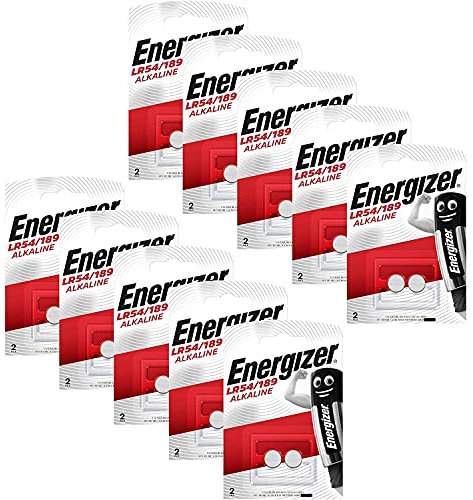 Energizer Pile alcaline Bouton LR54 / 189 - Boîte complète de 10 blisters de 2 (Total 20 Piles)