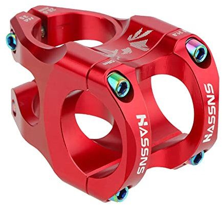SM SunniMix Premium 31.8mm Bike Stem, Bicycle Short Stem,Aluminum Alloy 28.6mm Handle Bar Replacement for Mountain Road, Downhil,BMX MTB Components, Red