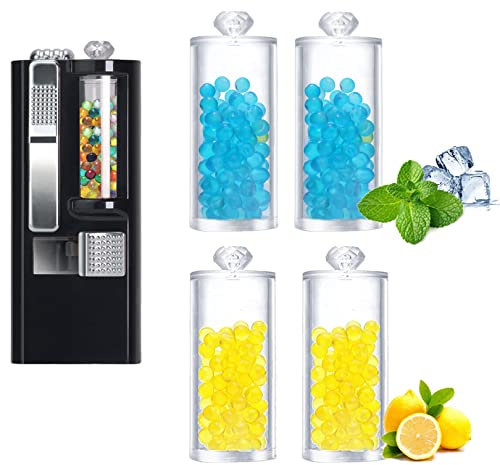 Palline Aromatizzate Per Sigarette Menta,400 Pcs Capsula Sigaretta+macchina Per Perline A Spinta,Accessori Per Fumatori Di Sigarette,Pallina Flavour Capsule (Menta + Limone)