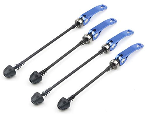 Pxyelec Fahrrad Schnellspanner, 2 Paar Fahrradnabe Schnellverschluss vorne & hinten Fahrradachse Hohlwelle Fit für Rennrad, Mountainbike, MTB, BMX