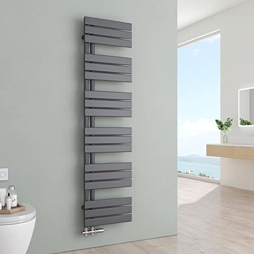 S'AFIELINA Badheizkörper 1599x400mm 718W Anthrazit, Handtuchheizkörper