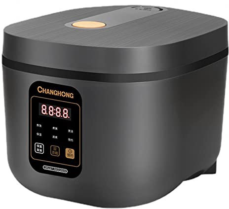 Riskokare, riskokare, elektrisk spis med non-stick gryta, snabbkokare, multikokare, varmhållningsfunktion för matlagning av ris, soppa, spannmål och havregryn,Black-2L