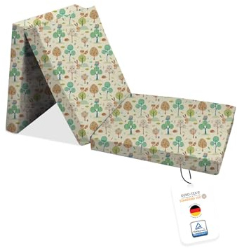 joyfill Klappmatratze - die Beste Faltmatratze aus Qualitätsschaumstoff (596 Forest BEIGE)