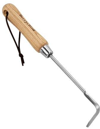 Berry&Bird Garden Hook Weeder, L-Shape Single Claw Hook Crack Weeder for Crevice Weeding and Soil Loosening, Garden Digging Cultivator Weed Remover Tool for Patio Lawn Yard Moss Terrace Paving