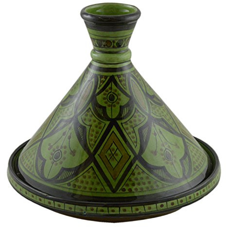 Moroccan Handmade Serving Tagine Exquisite Ceramic With Vivid colors Original large 12 inches Across