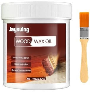 Reinigung und Pflege von Holzböden Antiseptische Politur, Hartwachsöl Farblos, Wachsöl für Holz, Pflegeöl für Holzmöbel, Holzpflegeöl für Möbel, Holzboden, Treppenstufen, Türen, mit Bürste