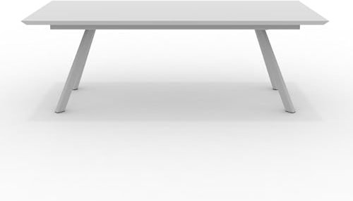 MONDO VIRO Daisy9 Ausziehbarer Tisch aus lackiertem Metall für den Garten, modern, 220/320 x 100 cm, 75 h (weiß geprägt)