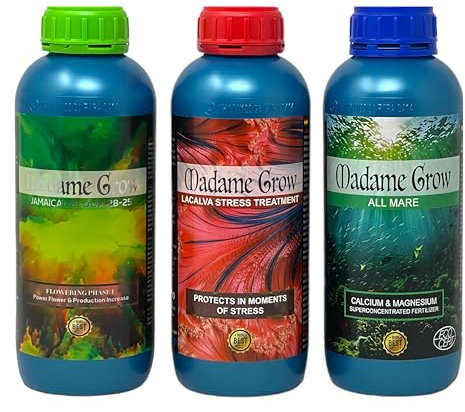 Madame Grow - Engrais Universel pour Plantes Vertes - Nutrition et Croissance - Formule Organique - 3 x 1 L