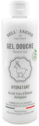Gel douche au lait d'ânesse BIO. Fabrication Française. Tous types de peau.