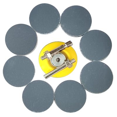 Wanmutrun 50mm Imperméable Papier Abrasif Set Hook and Loop 90pcs Grain400 Carbure de Silicium Disques abrasifs Convient pour les Petites Machines à Polir
