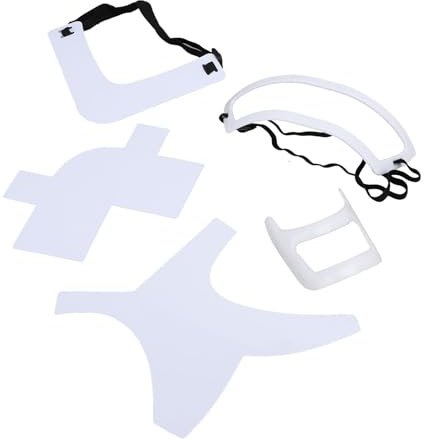 Lisseur de Barbe pour Hommes, Façonneur de Barbe avec Outil Multifonctionnel de Gamme de Barbe de 5 Pièces pour le décolleté des Cheveux (WHITE)