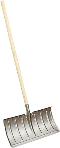 Pelle à Neige Pelle à Neige pour AC et Autres activités de Plein air en Acier avec Manche en Bois Pelle à Neige en Plastique