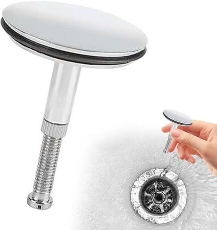 Badewanne Chock Stecker, Badewanne Stopfen 43mm Abfluss-Stopfen Badewannenstöpsel Universal Ablaufgarnitur für handelsübliche Abflüsse Verstellbarer Stöpsel Badewanne mit innovativer Doppel Dichtung
