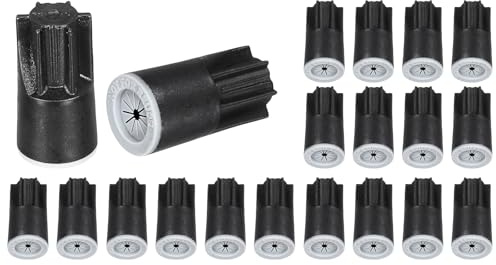 sourcing map 20Pcs Waterproof Wire Connector, Cable Terminal Connectors 22-12AWG Twist Nut Caps for Landscape Light, Water Irrigation, Black