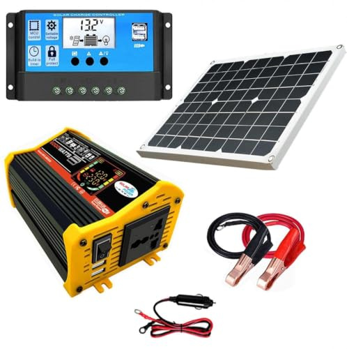 Kit de panel solar de 4000 W con batería e inversor – Sistema de energía fuera de la red completo para casa, RV, barco, granja y cobertizo | Diseño ampliable, configuración plug-and-play, inversor de